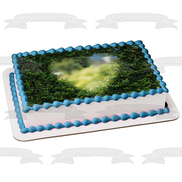 Heart Felt Hedges Edible Cake Topper Image ABPID53632