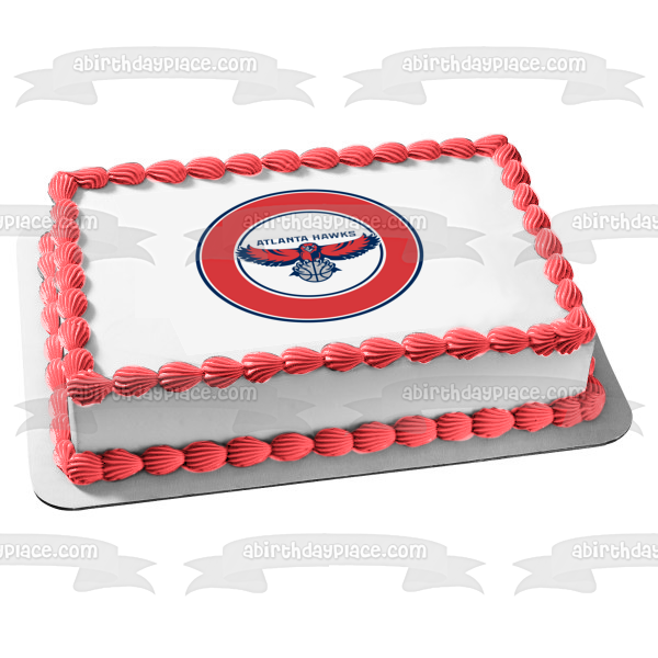 Atlanta Hawks NBA Basketball Team Logo Edible Cake Topper Image ABPID53637