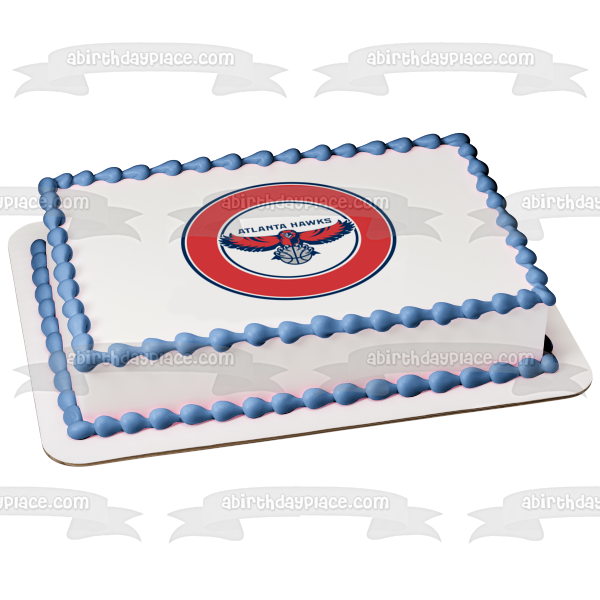 Atlanta Hawks NBA Basketball Team Logo Edible Cake Topper Image ABPID53637