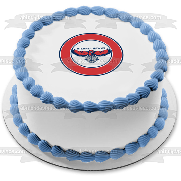 Atlanta Hawks NBA Basketball Team Logo Edible Cake Topper Image ABPID53637