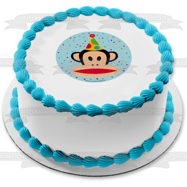 Julius el mono Paul Frank sombrero de cumpleaños adorno comestible para tarta imagen ABPID01373 