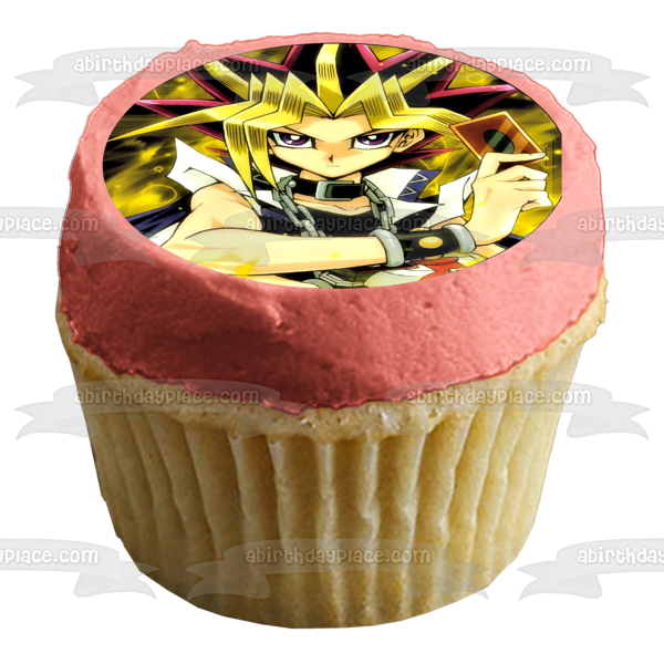 Yu-Gi-Oh Yugi Mutou Fondo amarillo Imagen comestible para decoración de tarta ABPID01284 