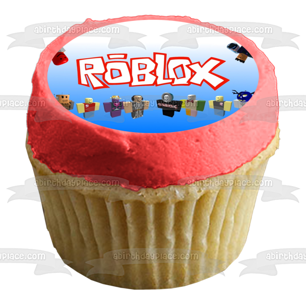 Imagen de adorno comestible para tarta de feliz cumpleaños del jugador personalizado de Roblox ABPID00150 