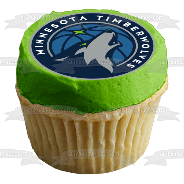 Minnesota Timberwolves Wolf Basketball Logo Edible Cake Topper Image ABPID01519