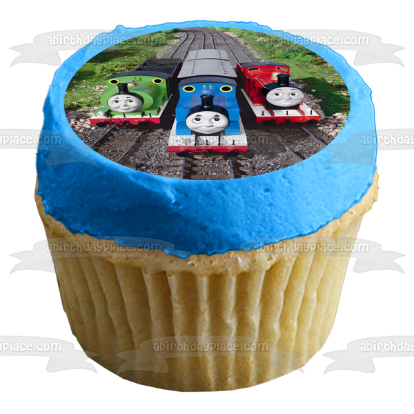 Thomas and Friends James Percy and Thomas the Tank Edible Cake Topper Image ABPID01523