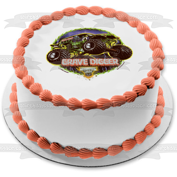 Imagen comestible para tarta de Grave Digger Monster Jam Monster Truck ABPID01592 