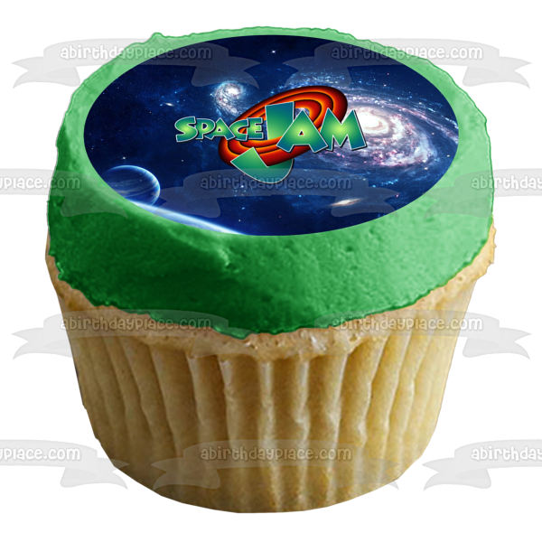 Imagen comestible para tarta con diseño de estrella y planeta galaxia de Space Jam ABPID01611 