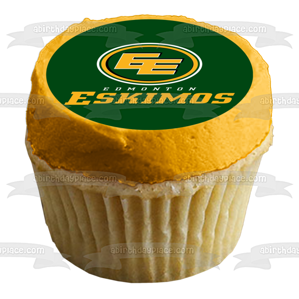 Imagen comestible para tarta con logotipo de Edmonton Eskimos de la liga canadiense de fútbol ABPID05013 