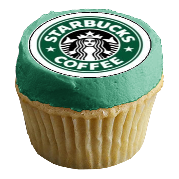 Starbucks Coffee Logo Edible Cupcake Topper Images ABPID51347