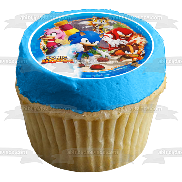 Sonic the Hedgehog Boom Amy Rose y Knuckles the Echidna Imagen comestible para decoración de tarta ABPID03353 