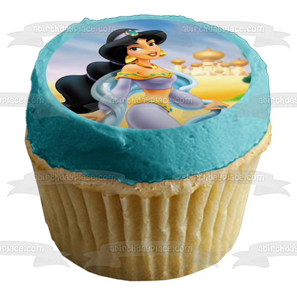 Imagen comestible para tarta de Aladdin Jasmine Agrabah y árboles ABPID03366 