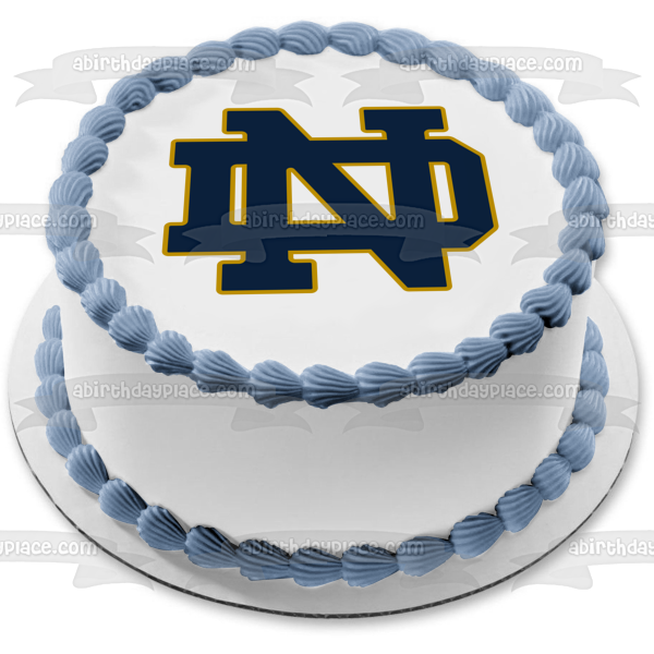 Notre Dame Fighting Irish Logo Deportes Fútbol Decoración comestible para tarta Imagen ABPID03373 