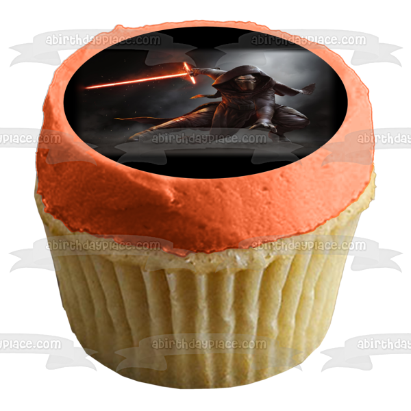 Imagen de decoración comestible para tarta de Star Wars Kylo Ren Light Sabre ABPID49766 