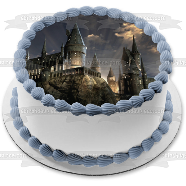 Imagen de decoración comestible para tarta comestible de la Escuela de Magia del Castillo de Hogwarts de Harry Potter ABPID05355 