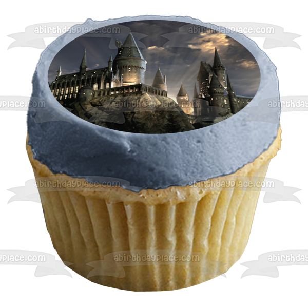 Imagen de decoración comestible para tarta comestible de la Escuela de Magia del Castillo de Hogwarts de Harry Potter ABPID05355 