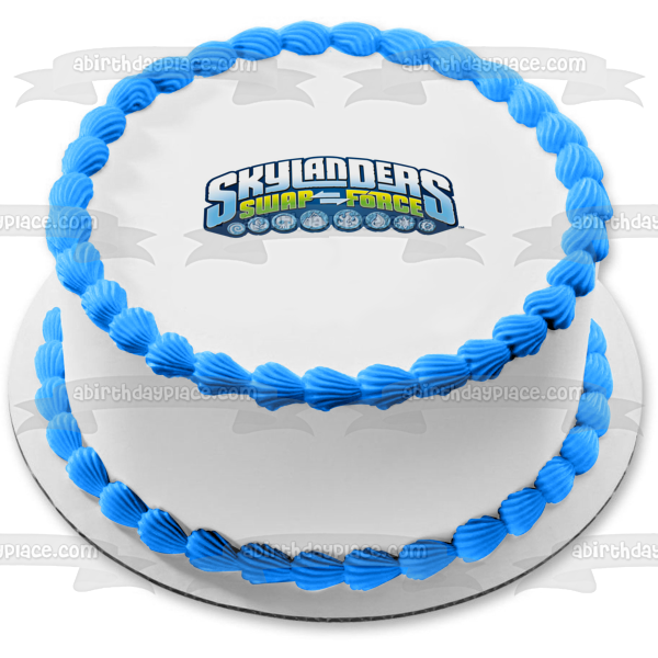 Skylanders Swap Force Logo Spyro's Adventure Edible Cake Topper Image ABPID03558