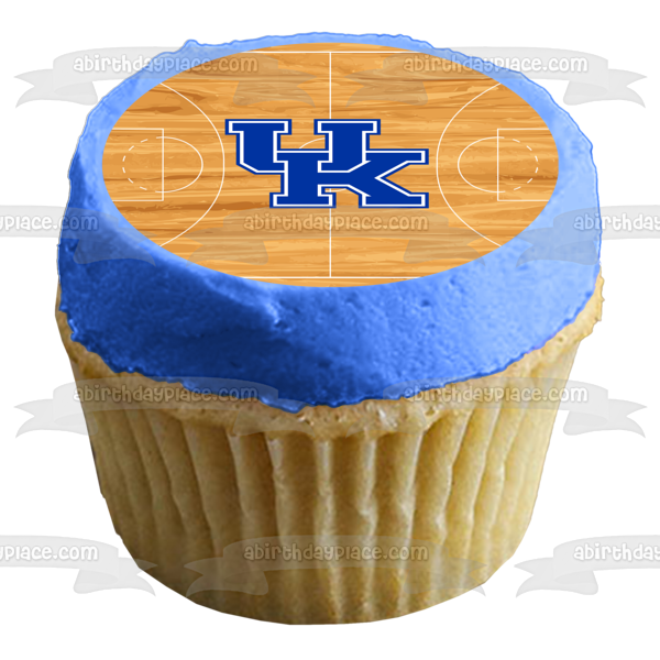 Imagen comestible para tarta con logotipo de la Universidad de Kentucky Wildcats, cancha de baloncesto, ABPID49835 