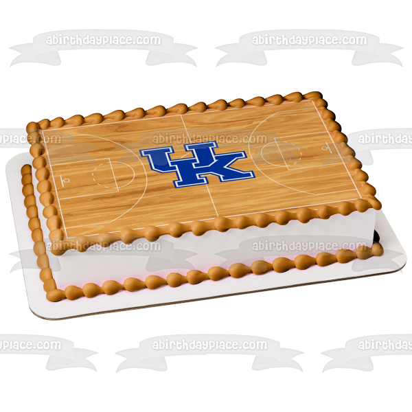 Imagen comestible para tarta con logotipo de la Universidad de Kentucky Wildcats, cancha de baloncesto, ABPID49835 