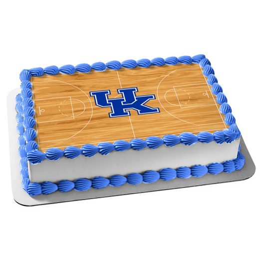 Imagen comestible para tarta con logotipo de la Universidad de Kentucky Wildcats, cancha de baloncesto, ABPID49835 