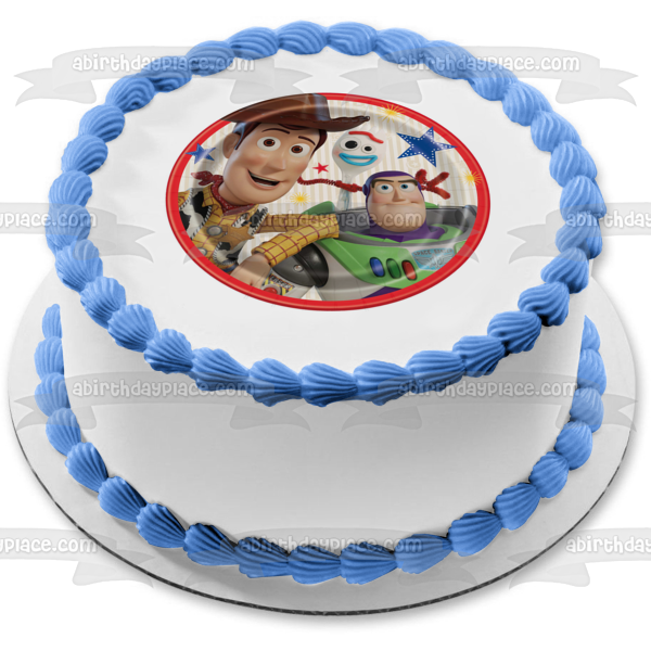 Toy Story 4 Buzz Lightyear Woody Adorno comestible para tarta Imagen ABPID49854 