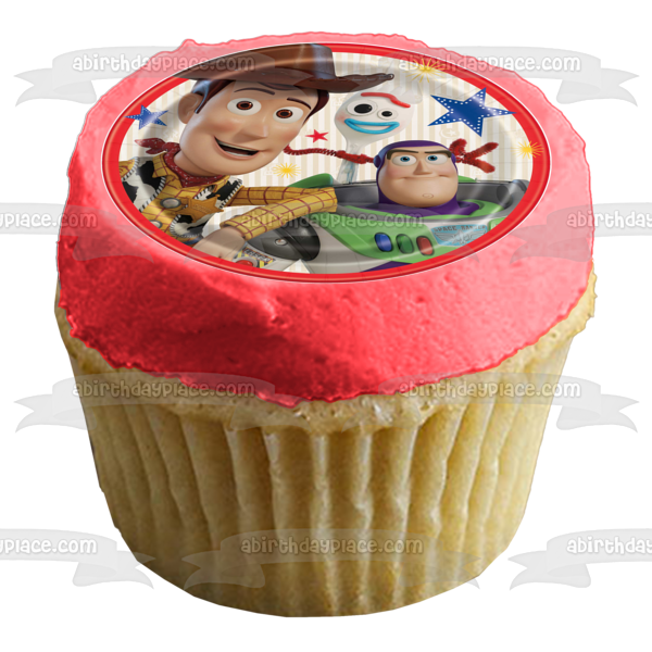 Toy Story 4 Buzz Lightyear Woody Adorno comestible para tarta Imagen ABPID49854 