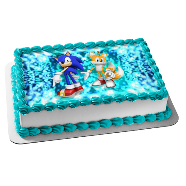 Sonic the Hedgehog Knuckles Edible Cake Topper Image ABPID49855