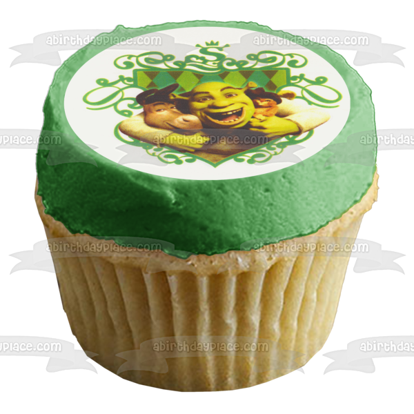 Adorno comestible para tarta con burro y botas de Shrek Sheild, imagen ABPID05437 