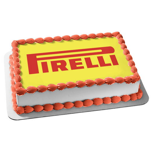 Pirelli Logo Edible Cake Topper Image ABPID49891