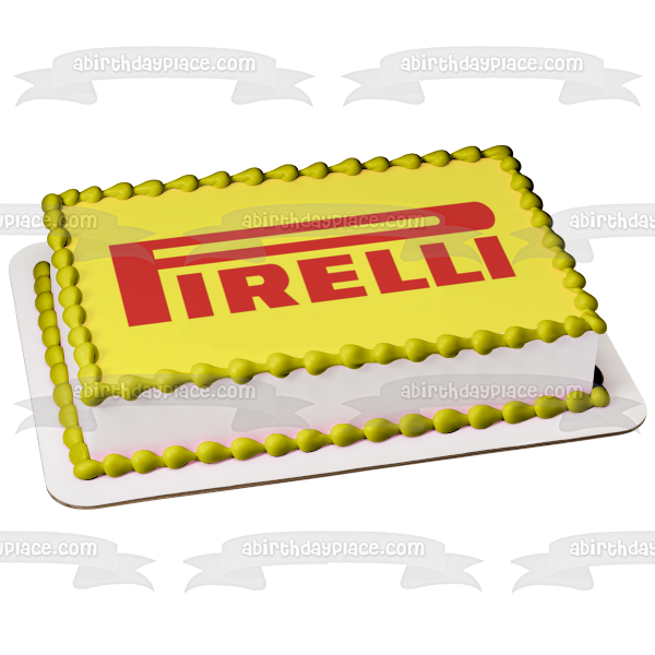 Imagen comestible para decoración de tarta con el logotipo de Pirelli ABPID49891 