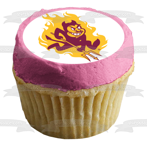 Imagen comestible para tarta con el logotipo de los Sun Devils del estado de Arizona ABPID05539 