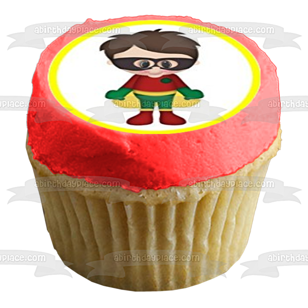 Superman Supergirl Wonder Woman Batman Robin Pow Edible Cupcake Topper Images ABPID00074