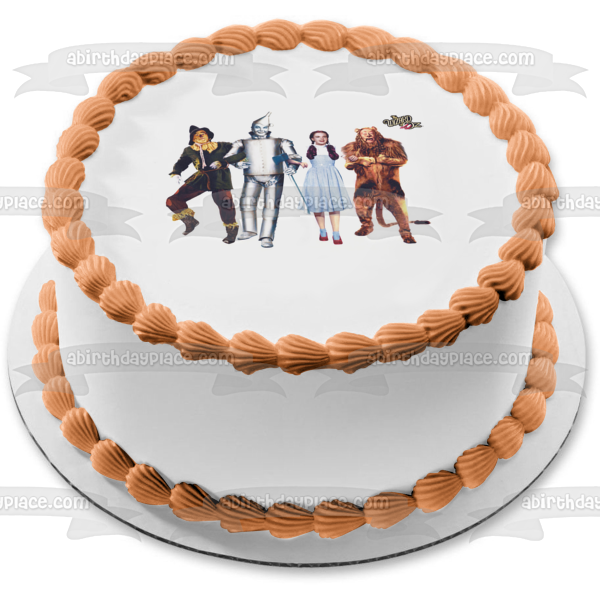 The Wizard of Oz Dorothy Scarecrow Cowardy Lion and the Tin Man Edible Cake Topper Image ABPID03736