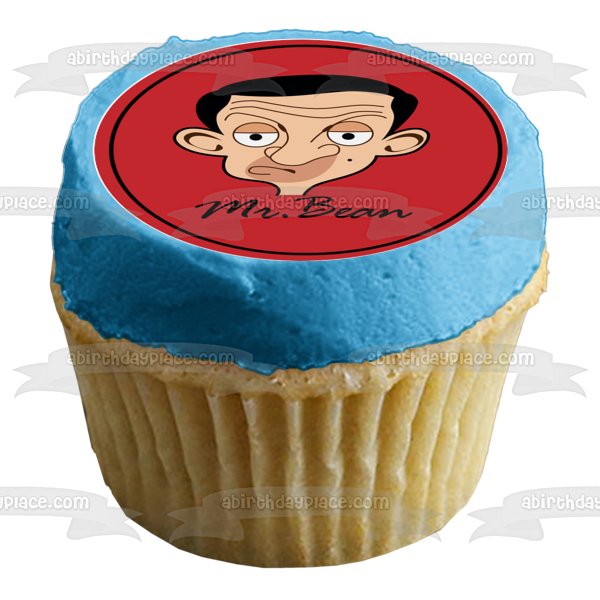 Mr Bean Teddy Bear but First Let Me Get Breakfast Edible Cupcake Topper Images ABPID00587