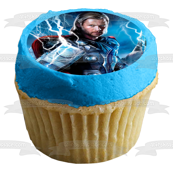 Imagen comestible para decoración de tarta de Los Vengadores, Thor y Lightning, ABPID05650 