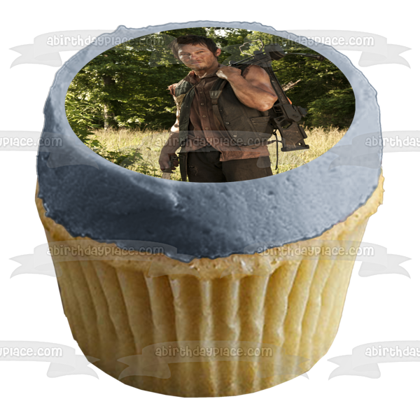 The Walking Dead Darryl with His Cross Bow Edible Cake Topper Image ABPID05665