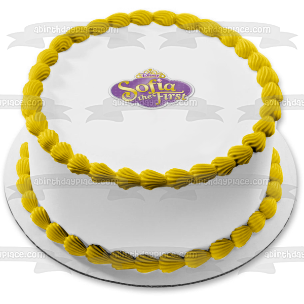 Sofia the First Logo Edible Cake Topper Image ABPID03801