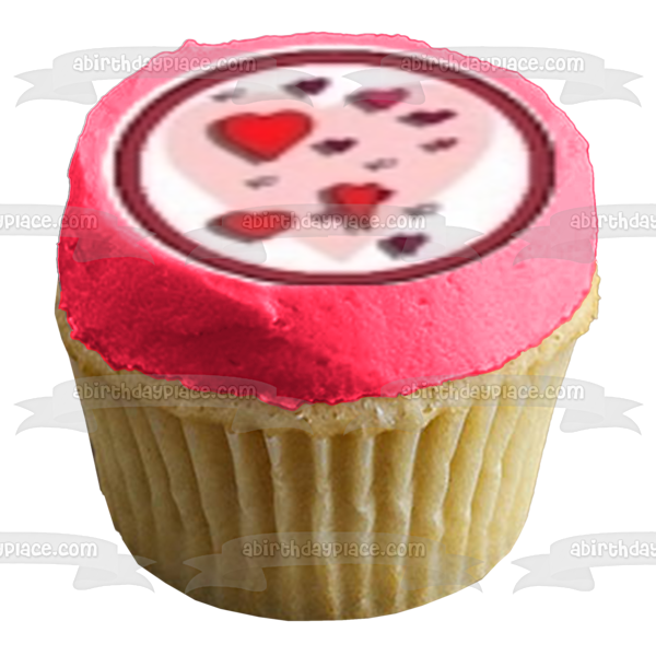 Valentine's Day Love Hearts Cupids and Arrows Edible Cupcake Topper Images ABPID05706