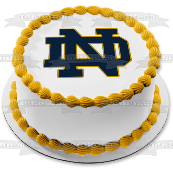 Imagen comestible para tarta con el logotipo irlandés de Notre Dame Fighting NCAA ABPID03826 