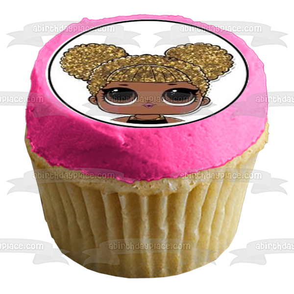 JAJAJA. Sorpresa Abeja Reina Splash Queen Glitter y Glitter Queen Imágenes comestibles para cupcakes ABPID05748 