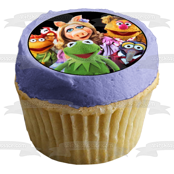 Los Muppets Kermit Miss Piggy Animal Gonzo y Fozzy Bear Imágenes comestibles para cupcakes ABPID03460 