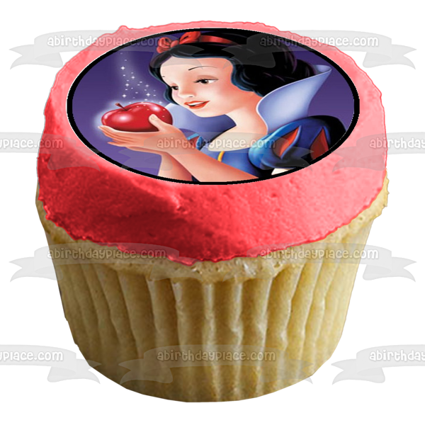 Snow White Apple Birds Edible Cupcake Topper Images ABPID03523