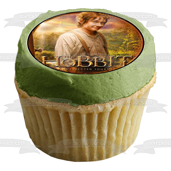 The Hobbit An Unexpected Journey Bilbo Gandalf Golem and Dwarves Edible Cupcake Topper Images ABPID04221