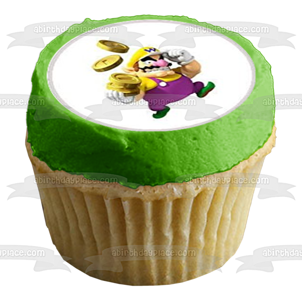 Nintendo Super Mario Luigi Princess Toadstool Yoshi Bowser and Wario Edible Cupcake Topper Images ABPID04339