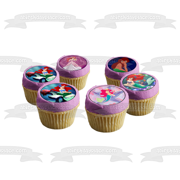 The Little Mermaid Ariel Edible Cupcake Topper Images ABPID04537