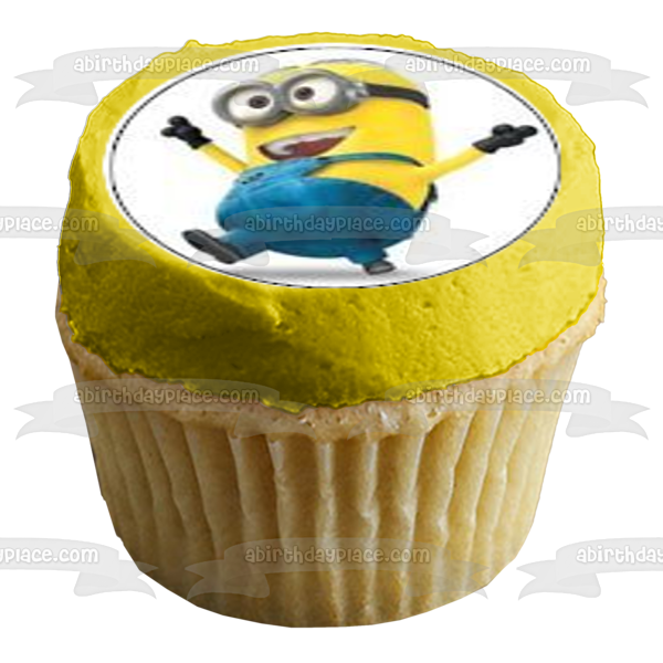 Despicable Me Minions Banana and a Party Noise Maker Imágenes comestibles para cupcakes ABPID04584 