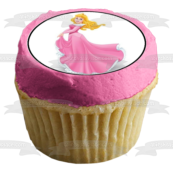 Imágenes comestibles para cupcakes de la princesa Aurora de la Bella Durmiente ABPID04666 