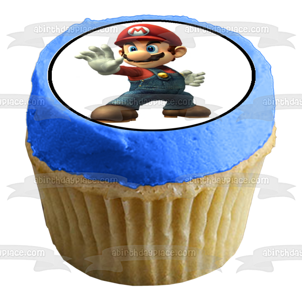 Super Mario Sonic the Hedgehog Edible Cupcake Topper Images ABPID05108