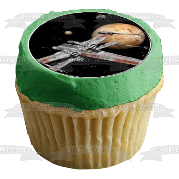 Star Wars Hans Solo Luke Skywalker Darth Vader and Yoda Edible Cupcake Topper Images ABPID05828