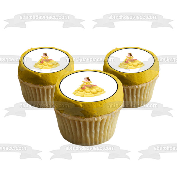 Beauty and the Beast Belle Edible Cupcake Topper Images ABPID06397