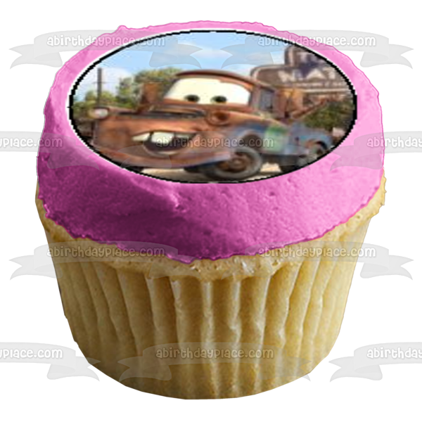 Cars 2 Lightening McQueen Sally Carrera Mater and Holly Shiftwell Edible Cupcake Topper Images ABPID06657